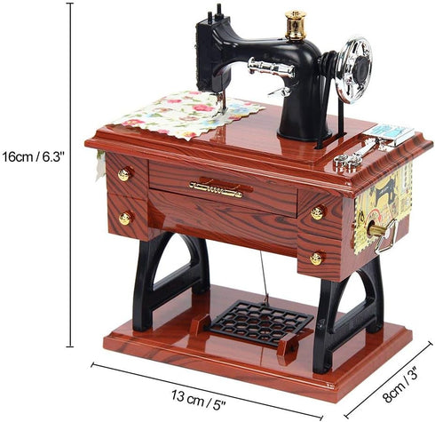 Vintage Music Box Mini Sewing Machine
